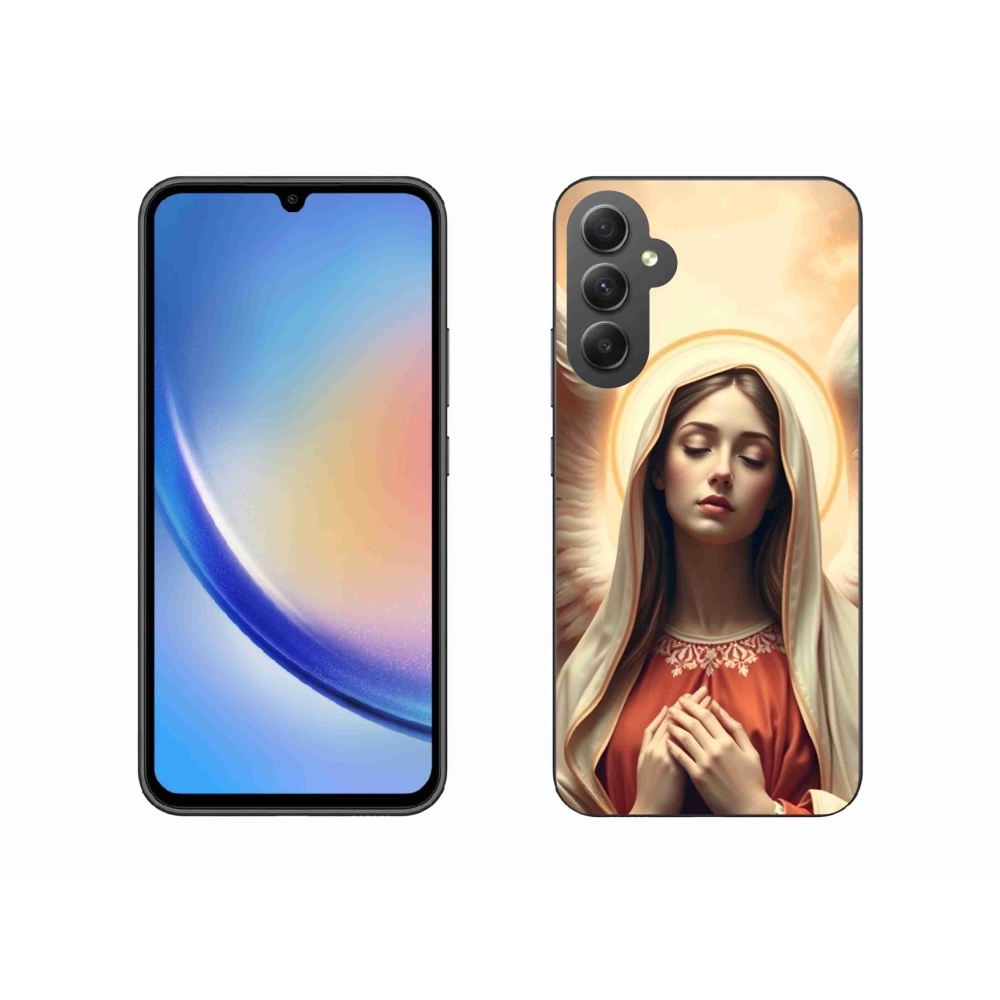 Zselés borítás mmCase Samsung Galaxy A34 5G - vallási motívumhoz