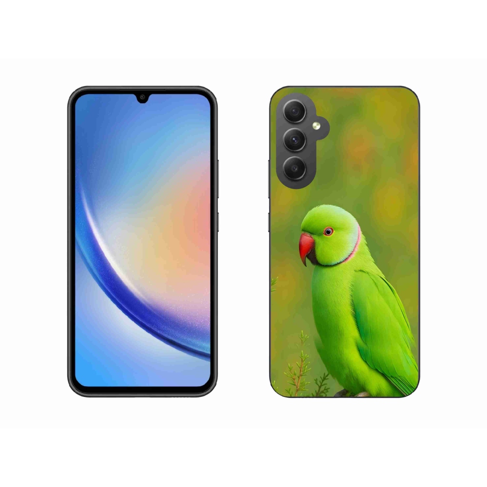 Zselés borítás mmCase Samsung Galaxy A34 5G - papagáj alexandr 2