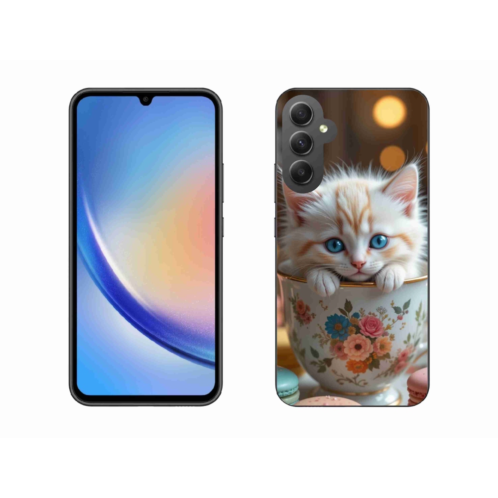 Gél borítás mmCase Samsung Galaxy A34 5G - aranyos cica 6