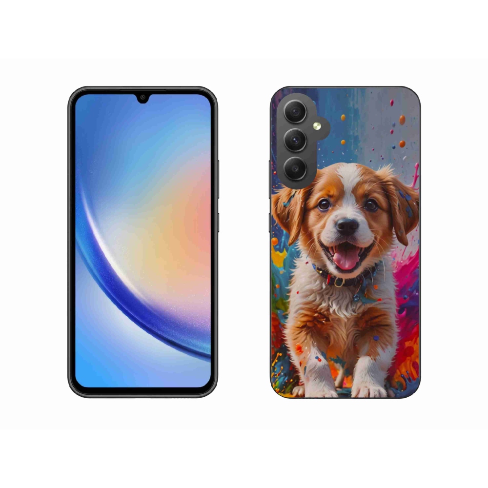 Gél borítás mmCase Samsung Galaxy A34 5G - aranyos kiskutya 3