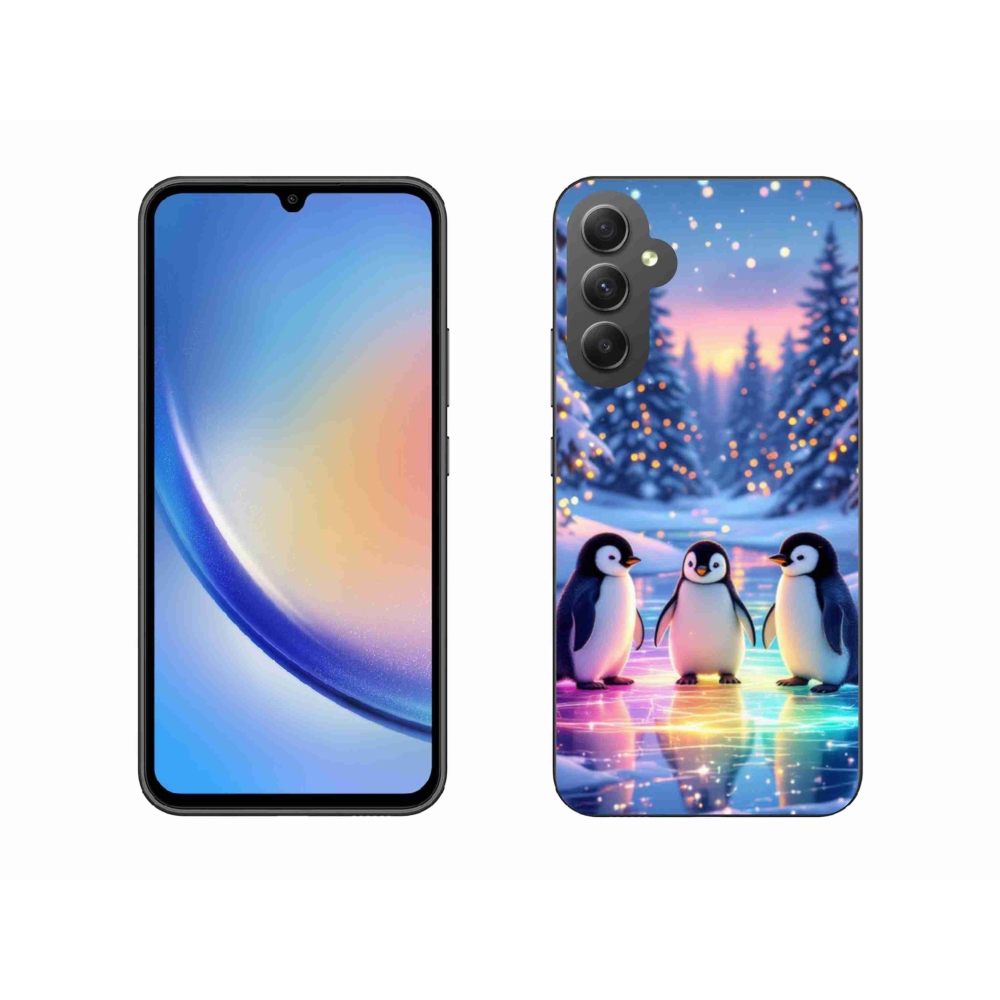 Zselés borítás mmCase Samsung Galaxy A34 5G - pingvinekhez