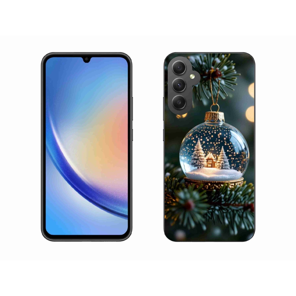 Gél borítás mmCase Samsung Galaxy A34 5G - Karácsonyi gömbök 2