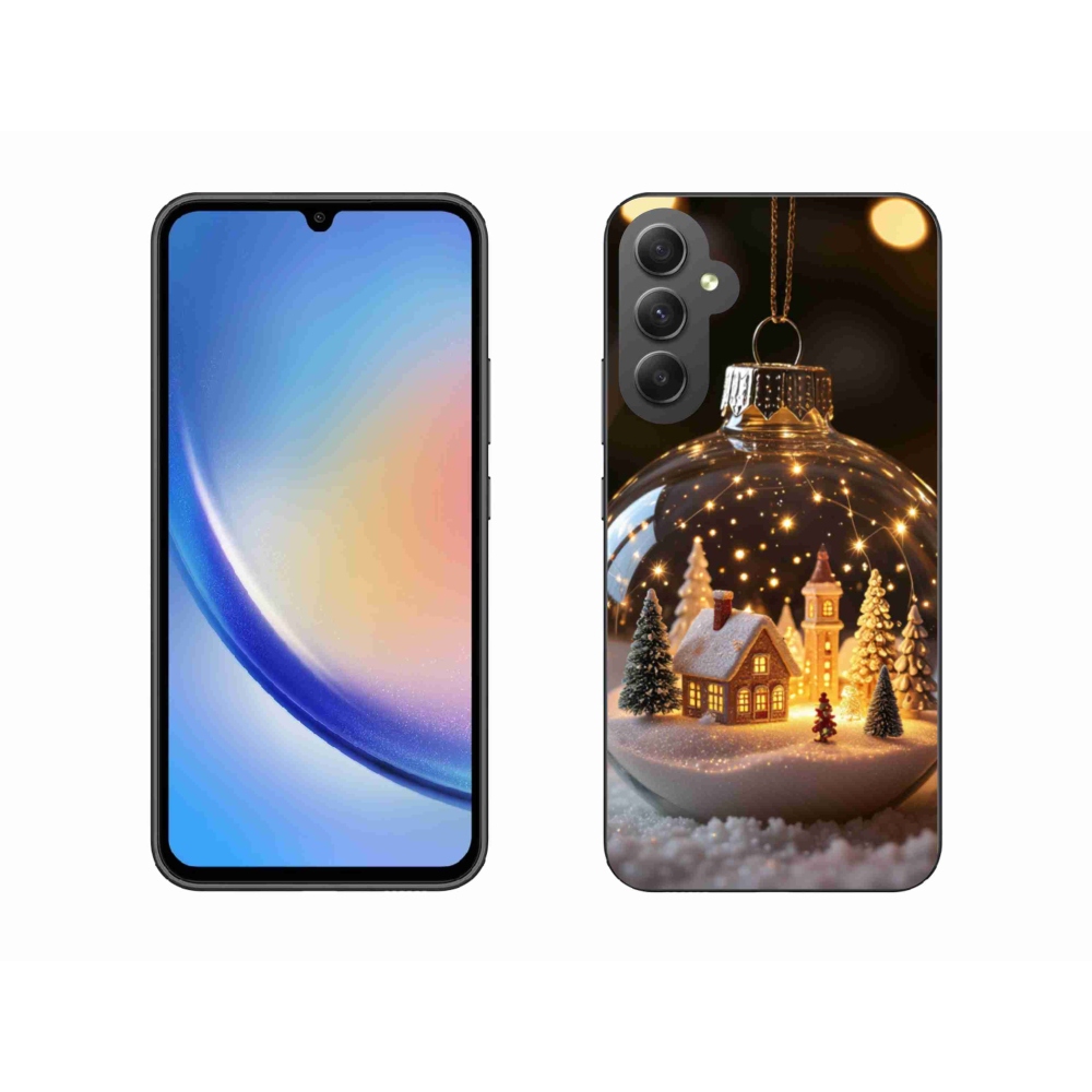 Gél borítás mmCase Samsung Galaxy A34 5G - Karácsonyi gömbök 3