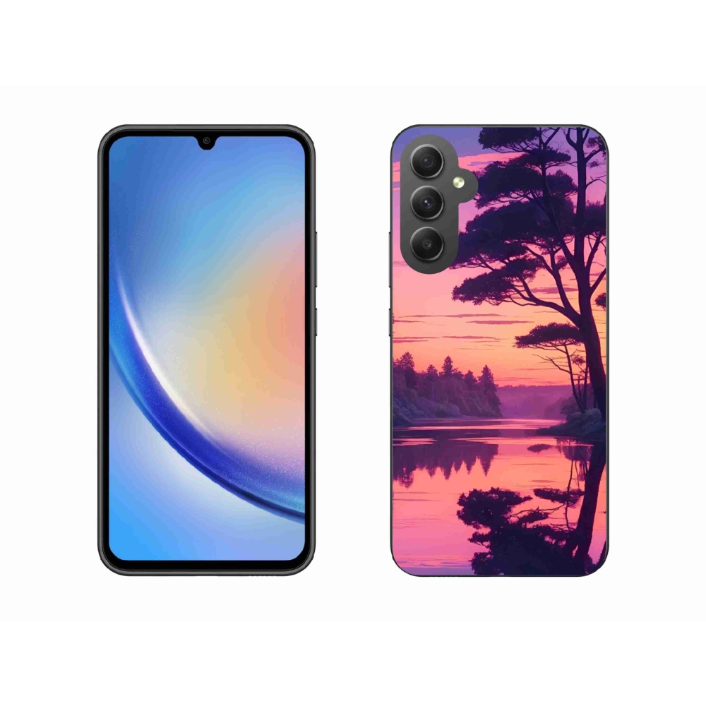 Gél borítás mmCase Samsung Galaxy A34 5G - naplemente a tó felett