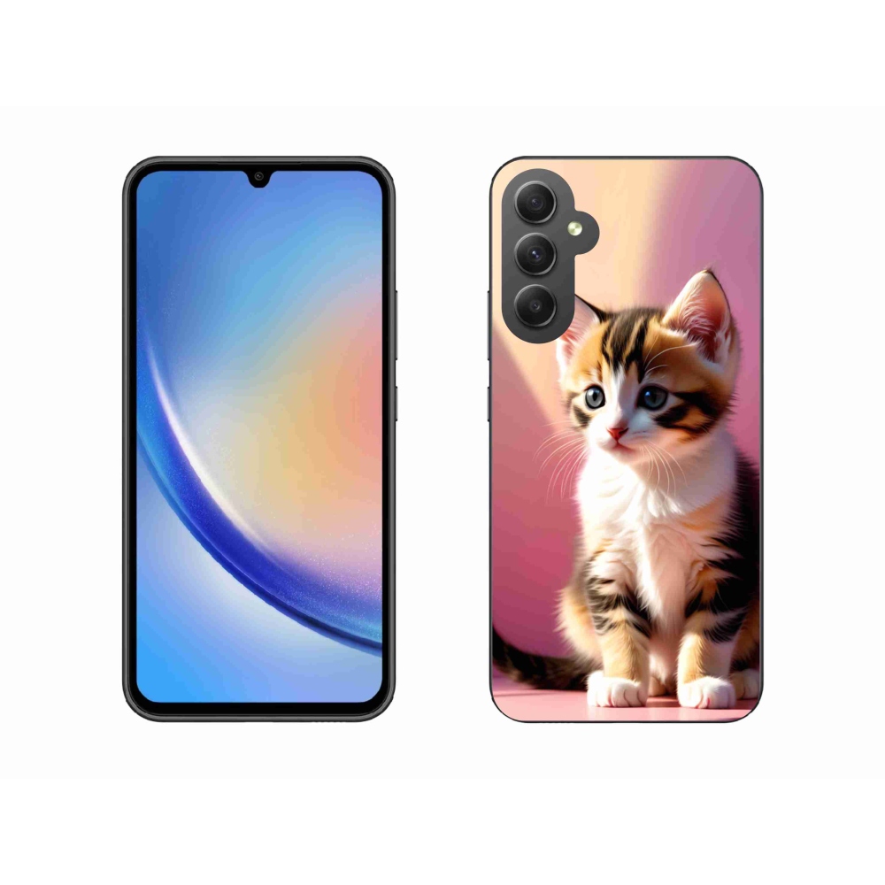 Gél borítás mmCase Samsung Galaxy A34 5G - kíváncsi cica 2