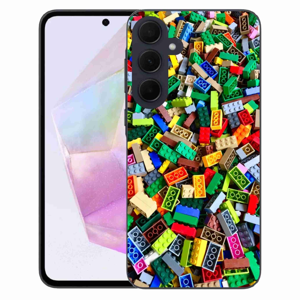 Zselés borítás mmCase Samsung Galaxy A35 5G - színes építőkockákhoz
