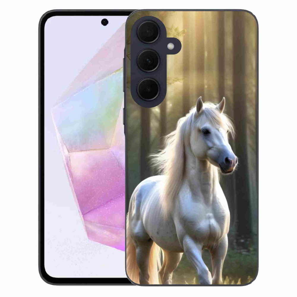 Zselés borítás mmCase Samsung Galaxy A35 5G - fehér ló 3
