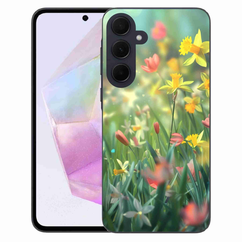 Gél borító mmCase Samsung Galaxy A35 5G - tavaszi virágokhoz