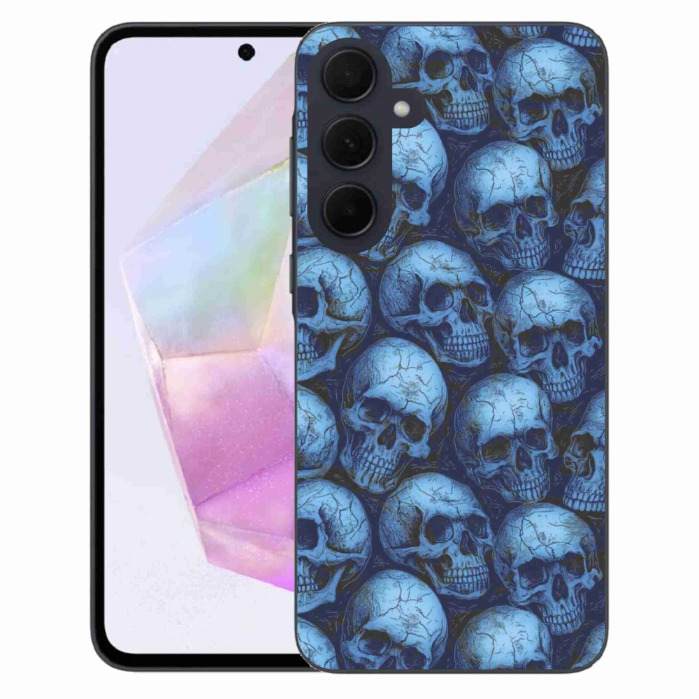Zselés borítás mmCase Samsung Galaxy A35 5G - koponyákhoz