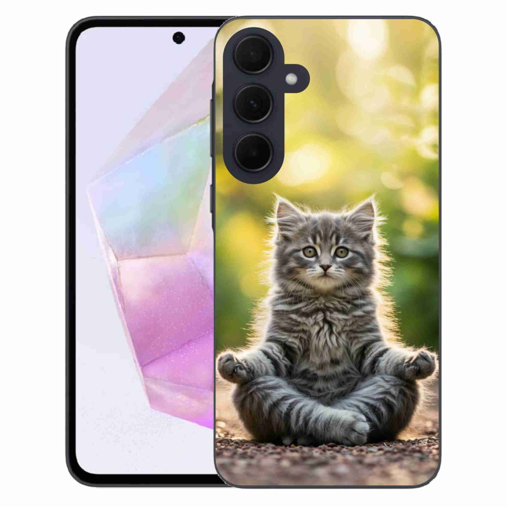 Gél borítás mmCase Samsung Galaxy A35 5G - meditáló cica
