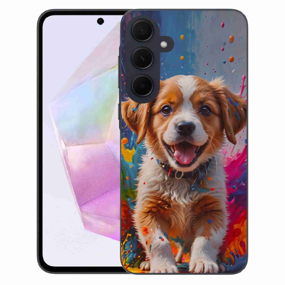 Gél borítás mmCase Samsung Galaxy A35 5G - aranyos kiskutya 3