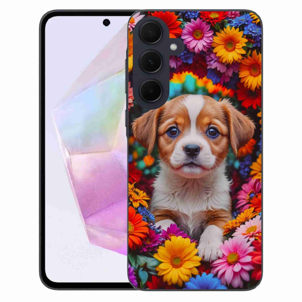 Gél borítás mmCase Samsung Galaxy A35 5G - aranyos kiskutya