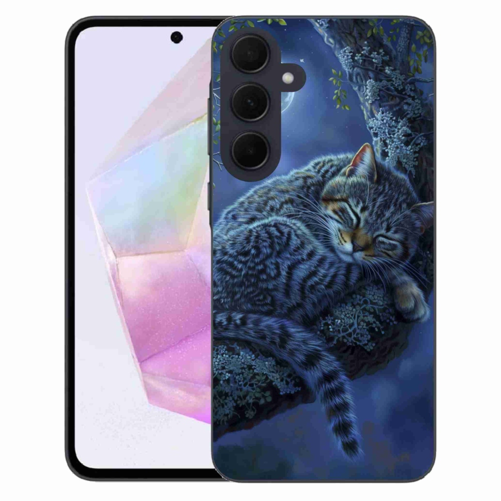 Gél borítás mmCase Samsung Galaxy A35 5G - alvó macska - Samsung Galaxy A35 5G számára