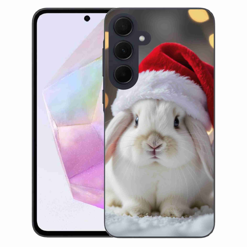 Gél borítás mmCase Samsung Galaxy A35 5G - Karácsonyi nyúl