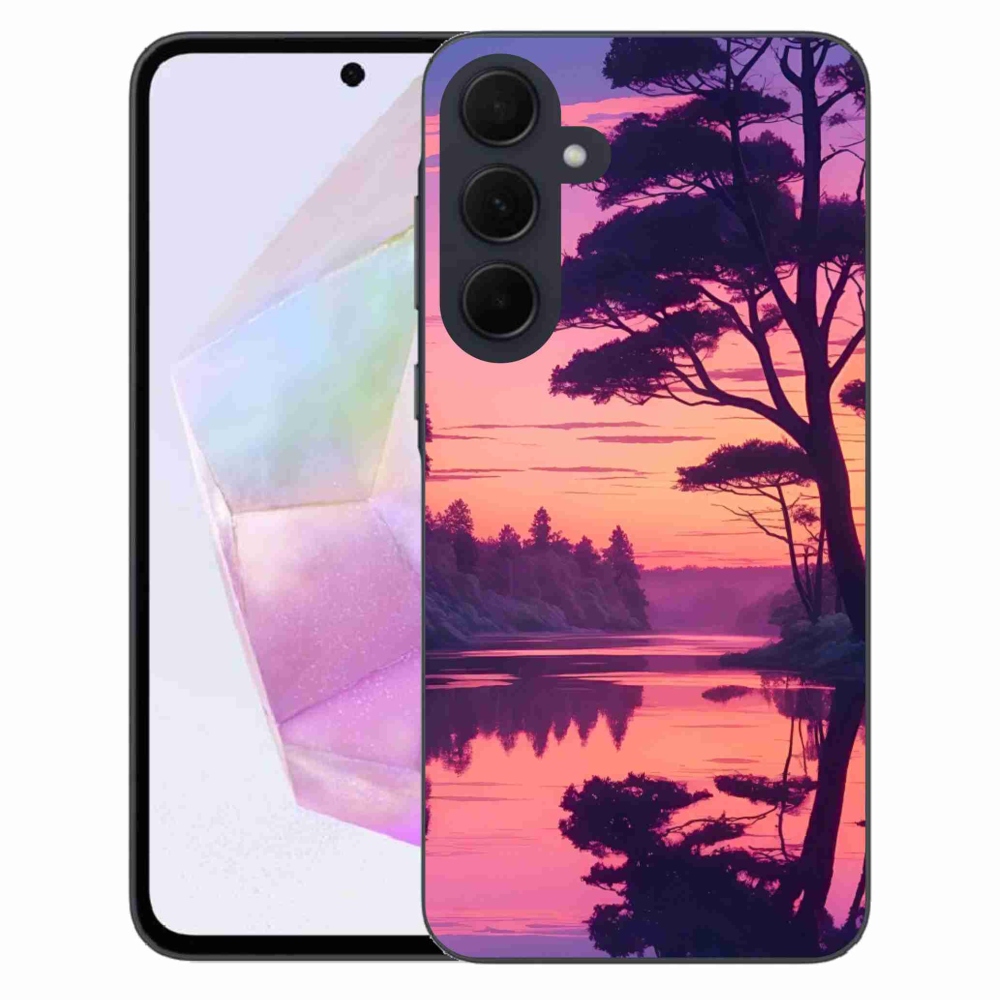 Gél borítás mmCase Samsung Galaxy A35 5G - naplemente a tó felett