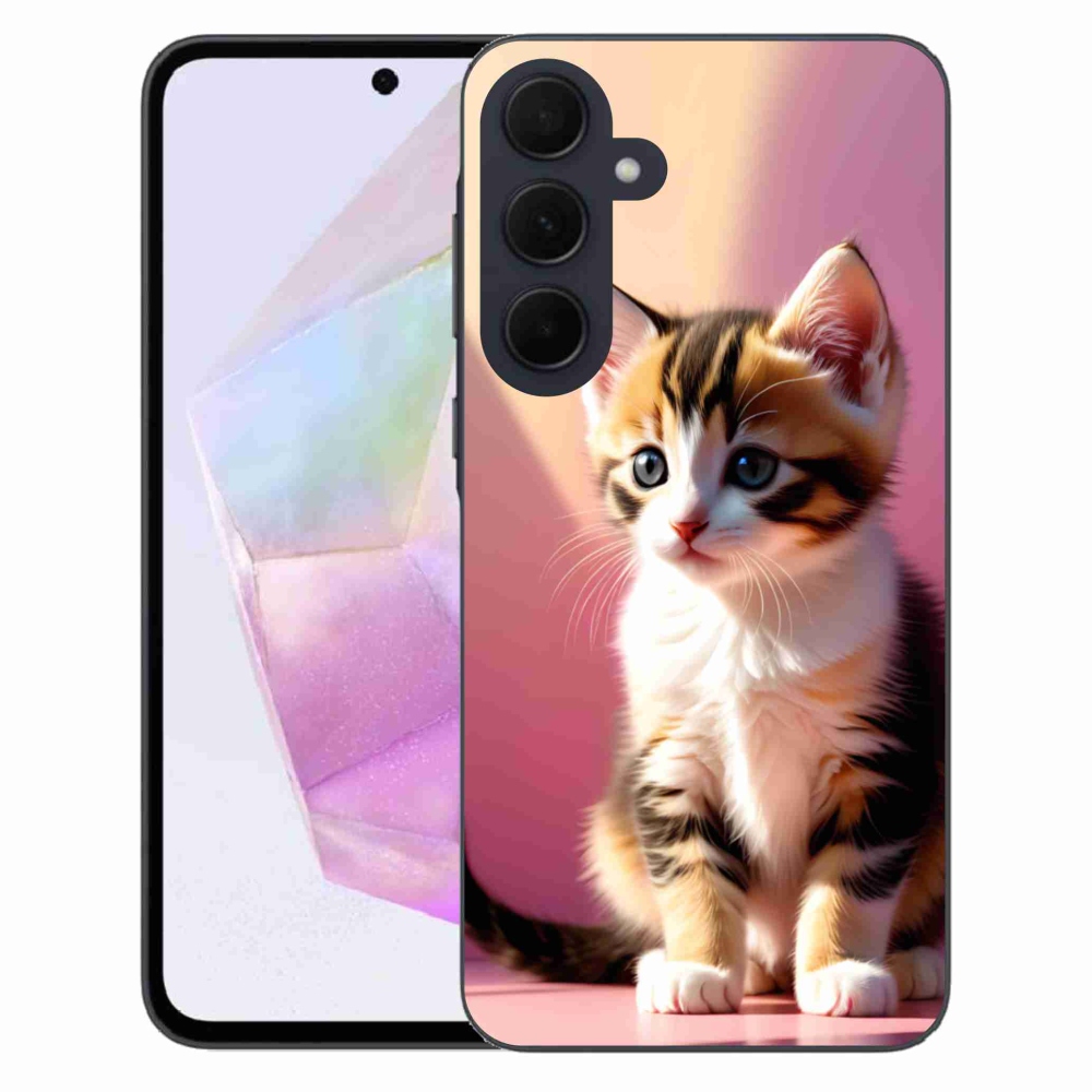 Zselés borítás mmCase Samsung Galaxy A35 5G - kíváncsi cica 2