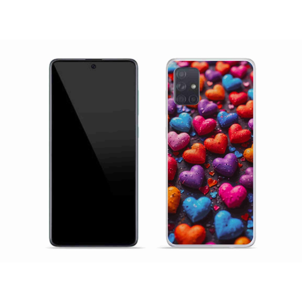 Zselés borítás mmCase Samsung Galaxy A51 készülékhez - színes szív
