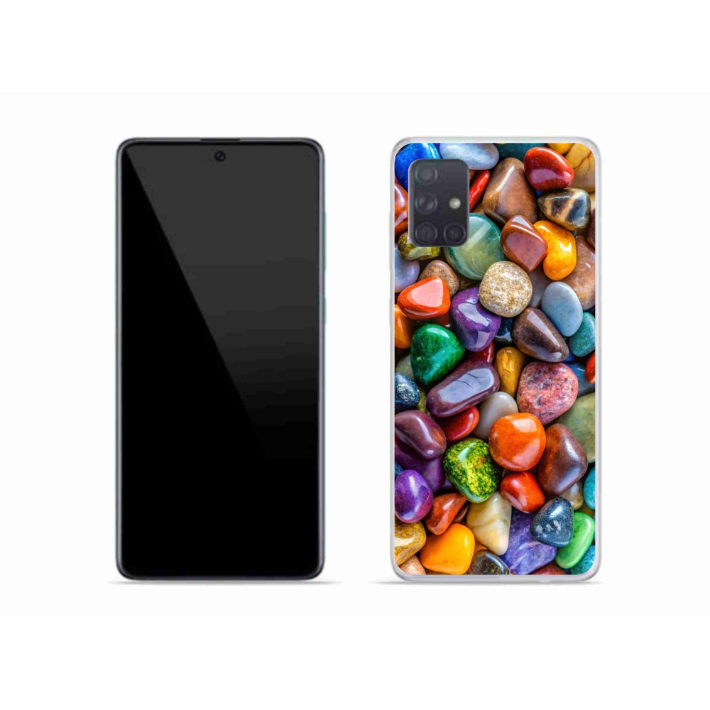 Zselés borítás mmCase Samsung Galaxy A51 készülékhez - színes strasszkövek