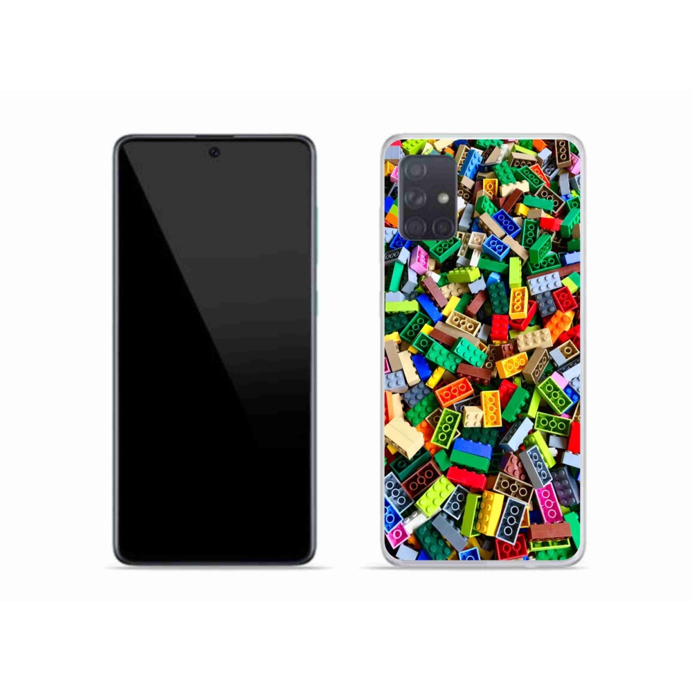 Gél borítás mmCase Samsung Galaxy A51 készülékhez - színes építőkockák