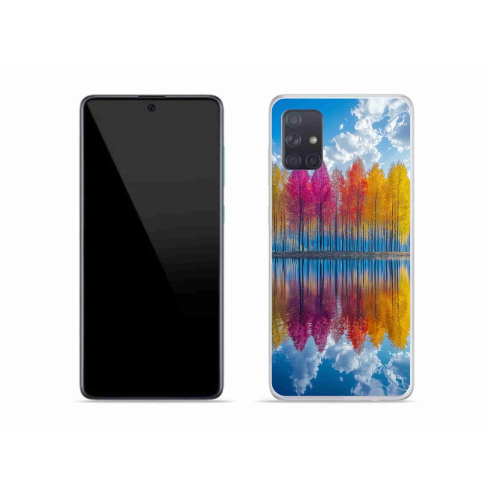 Gél borító mmCase Samsung Galaxy A51 - színes fákhoz