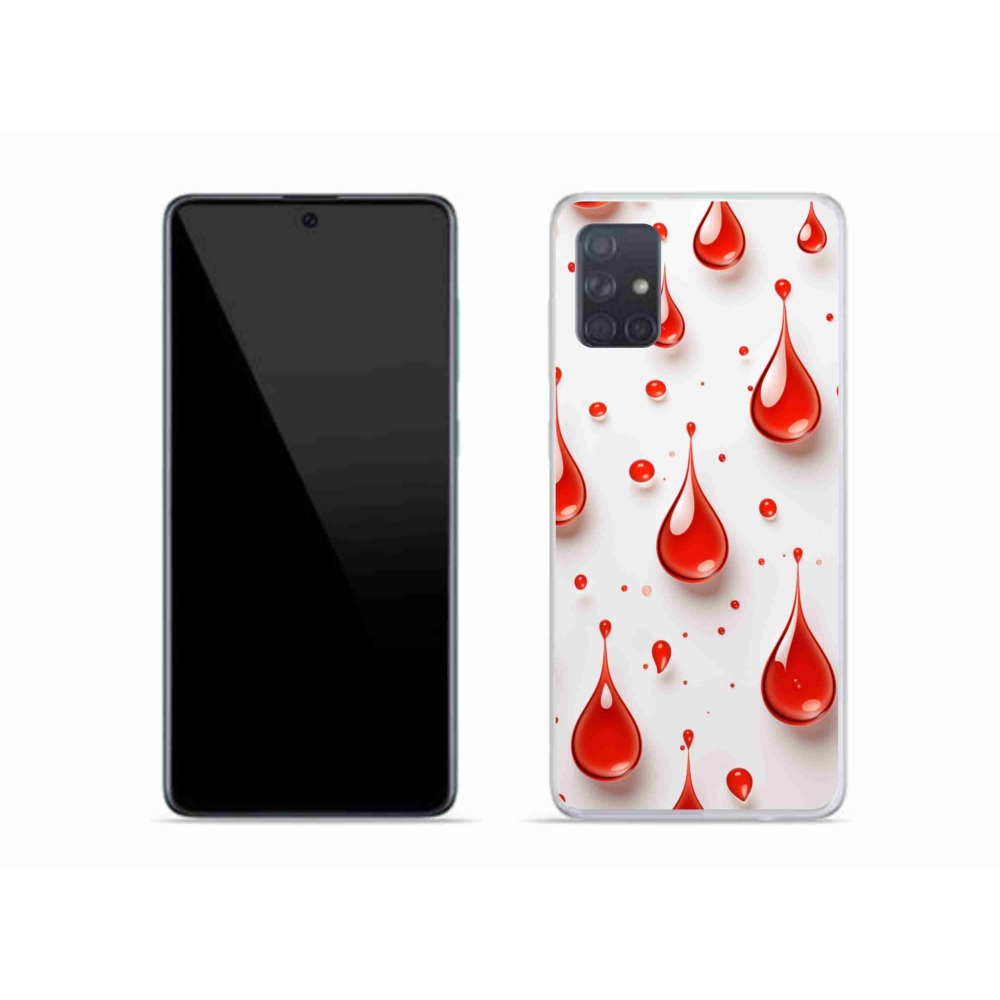 Gél védőhuzat mmCase Samsung Galaxy A51 - piros cseppek