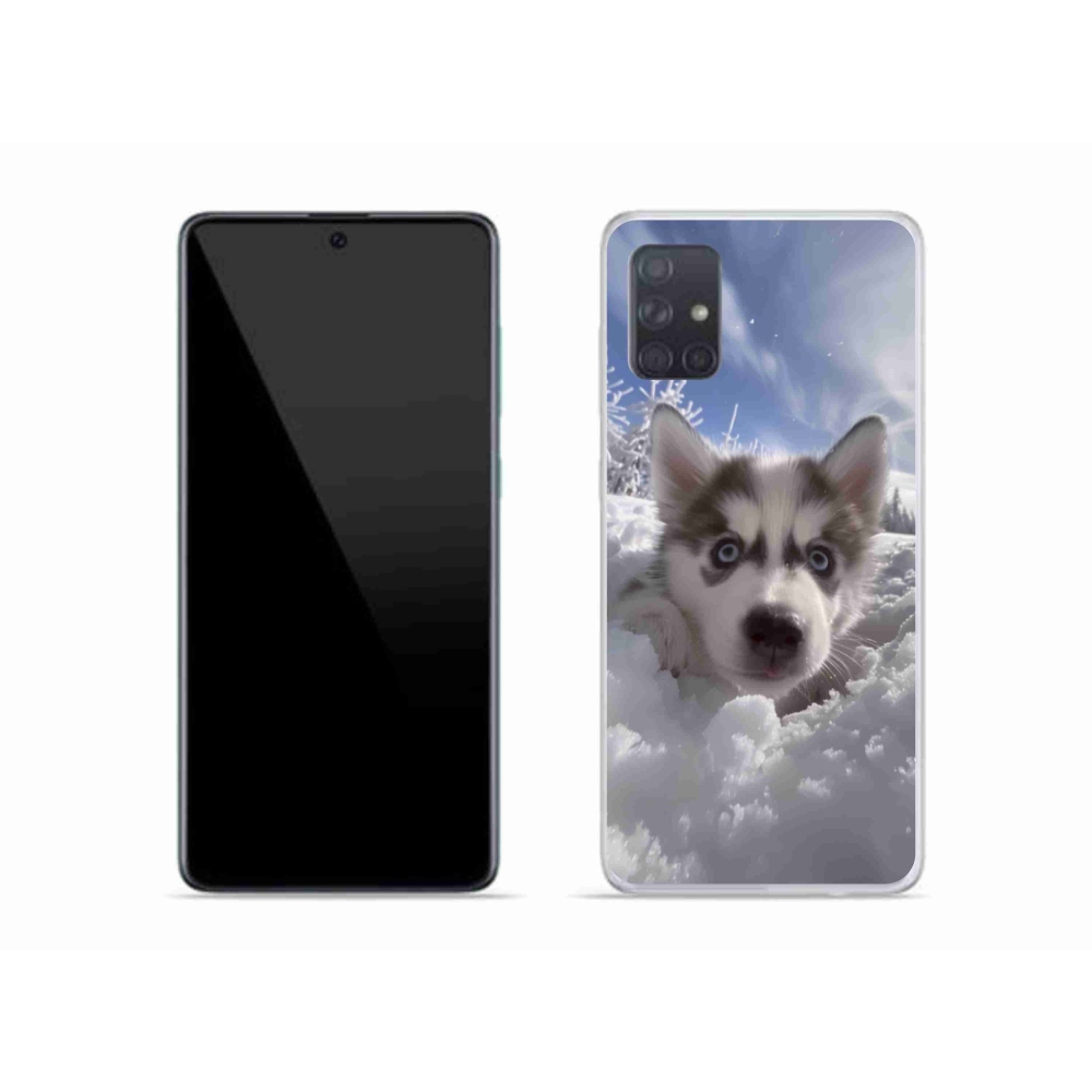 Gél borítás mmCase Samsung Galaxy A51 készülékhez - husky a hóban