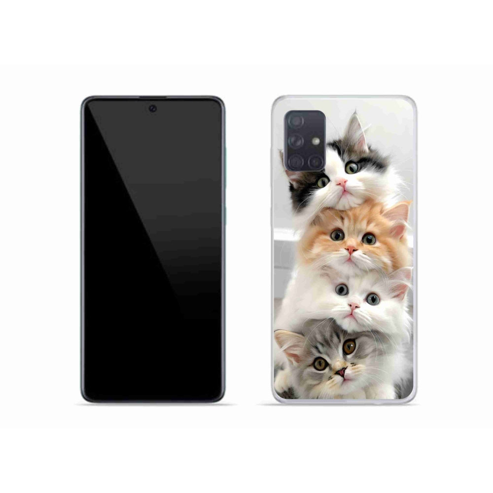 Zselés borítás mmCase Samsung Galaxy A51 - macska csoporthoz