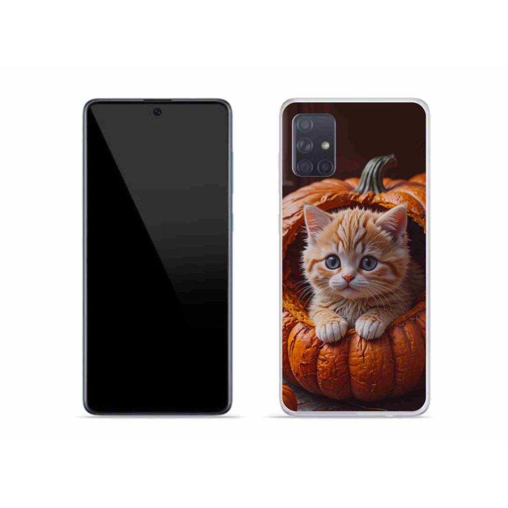 Gél borítás mmCase Samsung Galaxy A51 készülékhez - cica és tök 2