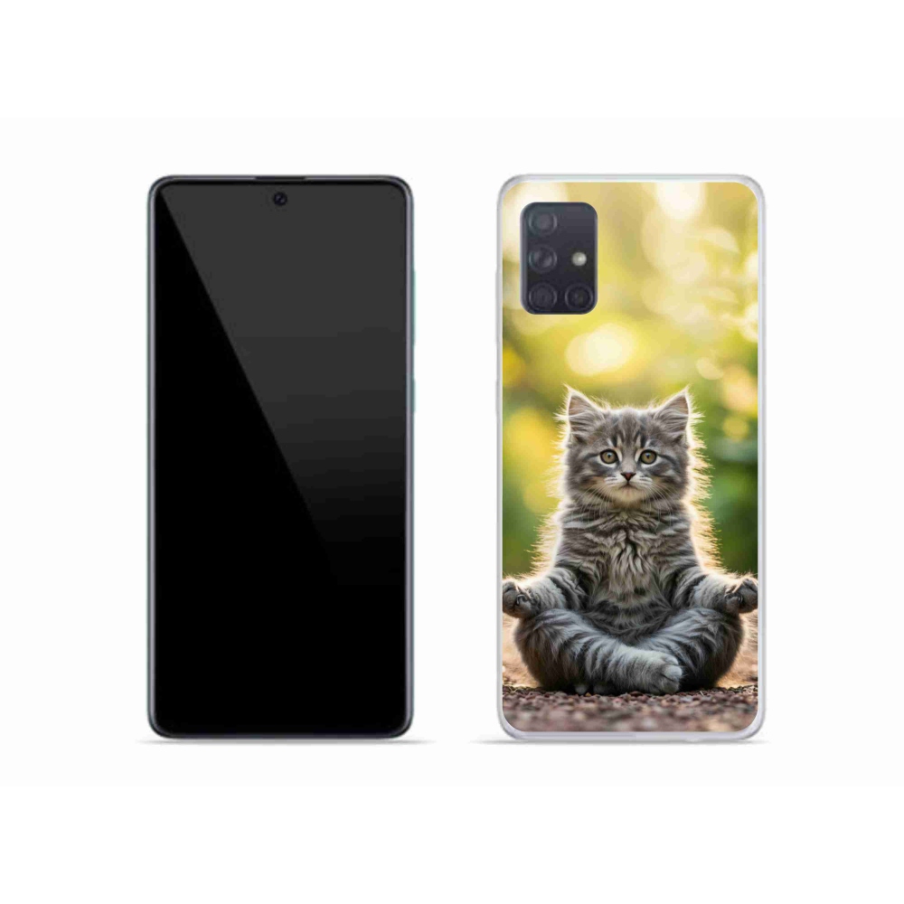 Gél borítás mmCase Samsung Galaxy A51 készülékhez - meditáló cica