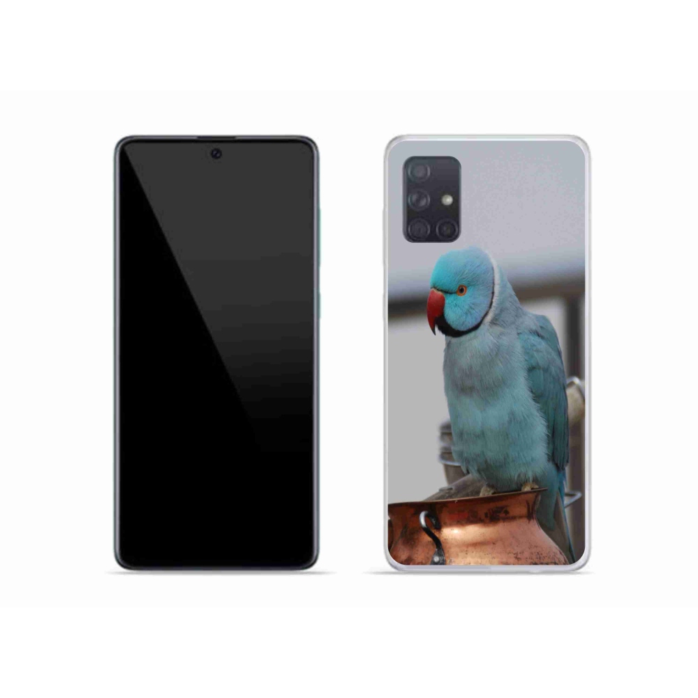 Zselés borítás mmCase Samsung Galaxy A51 készülékhez - papagáj alexander kék