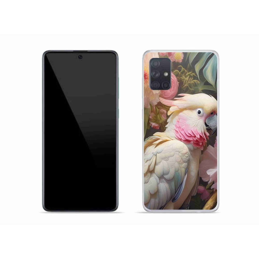 Zselés borítás mmCase Samsung Galaxy A51 készülékhez - papagáj kakadu rózsaszín 2