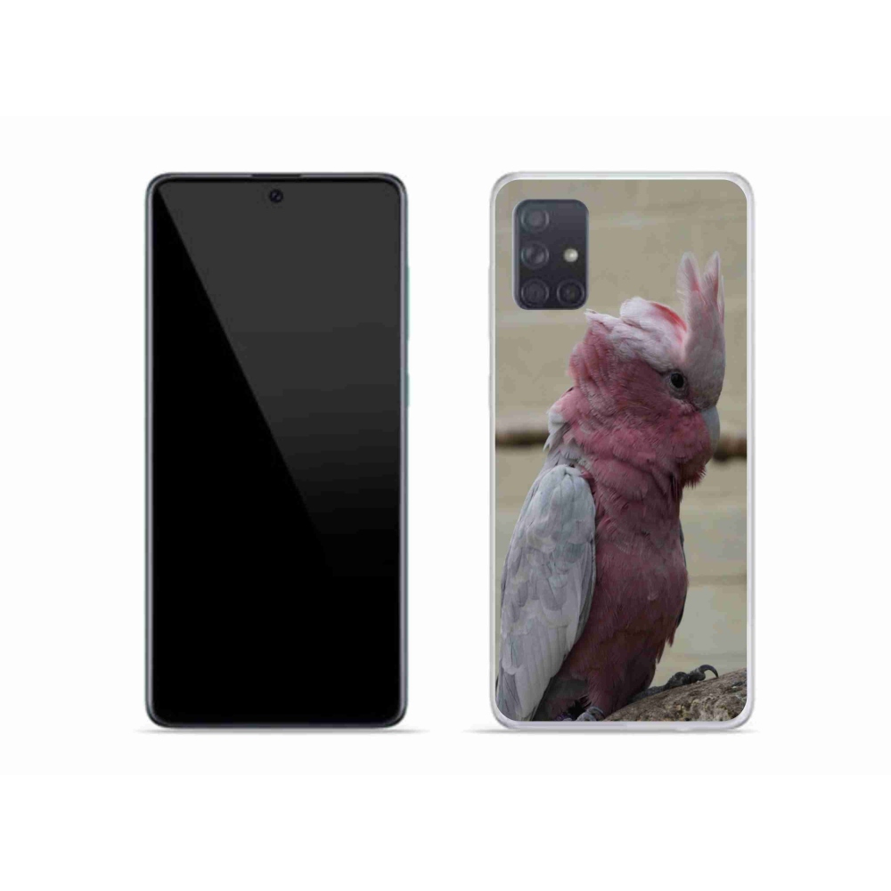 Zselés borítás mmCase Samsung Galaxy A51 készülékhez - papagáj kakadu rózsaszínű