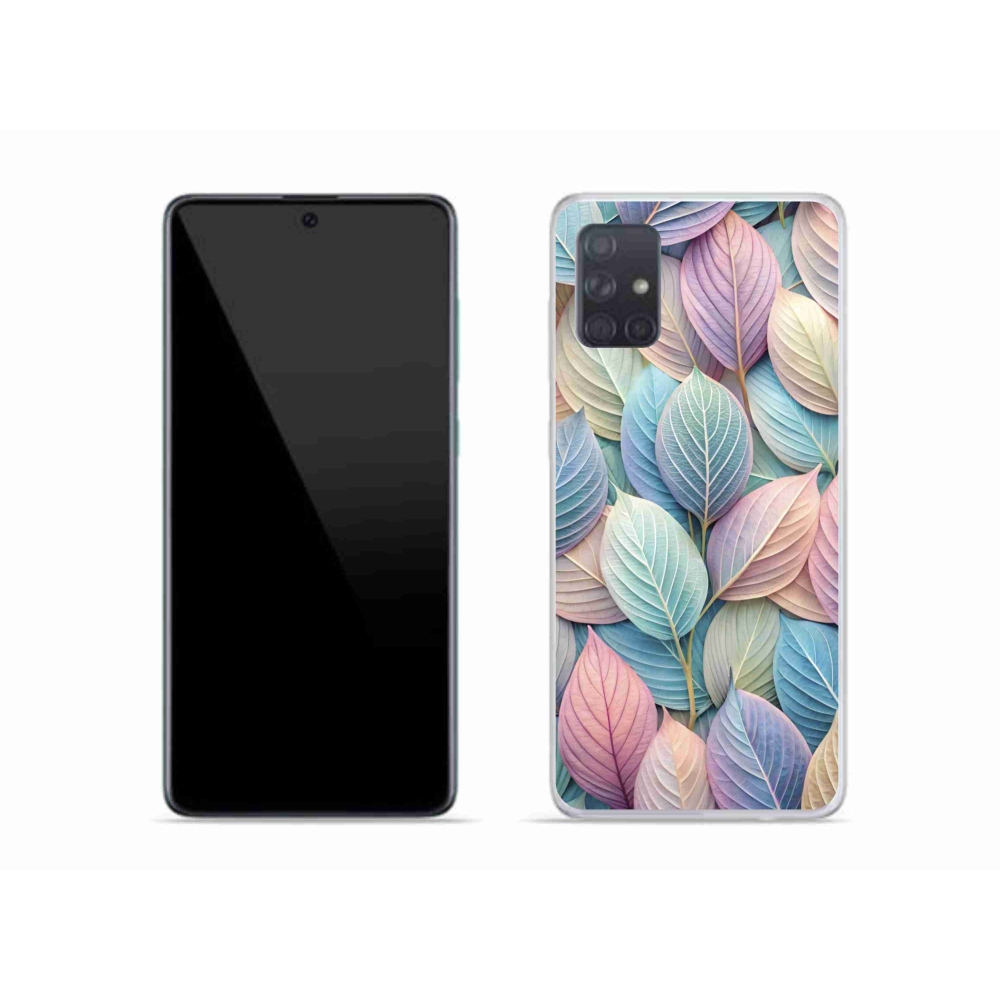 Zselés borítás mmCase Samsung Galaxy A51 készülékhez - pasztell levelek