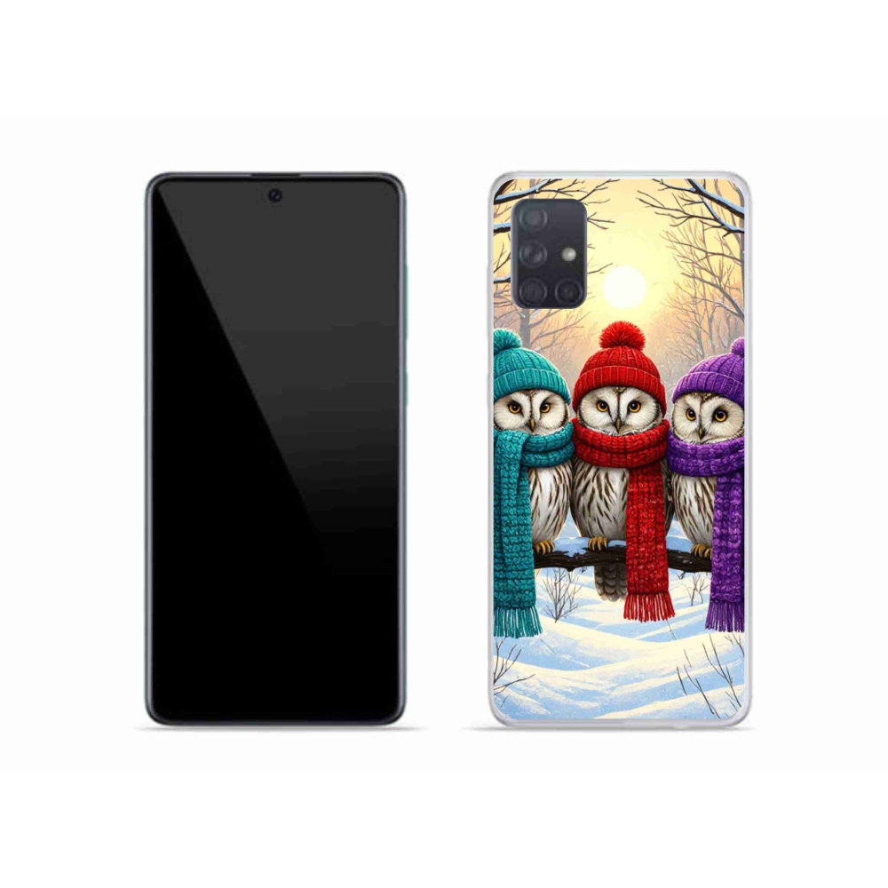 Gél borítás mmCase Samsung Galaxy A51 készülékhez - bagoly barátok