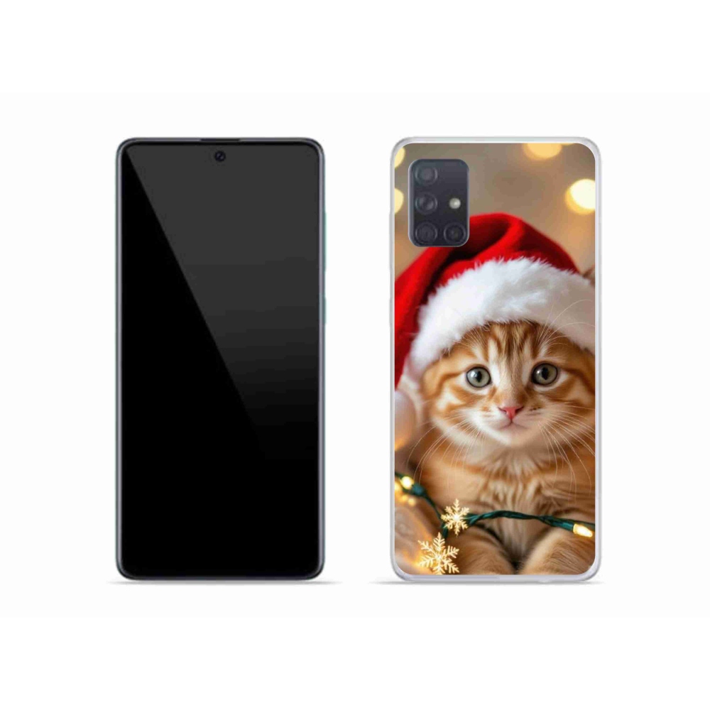 Gél borítás mmCase Samsung Galaxy A51 készülékhez - Karácsonyi cica