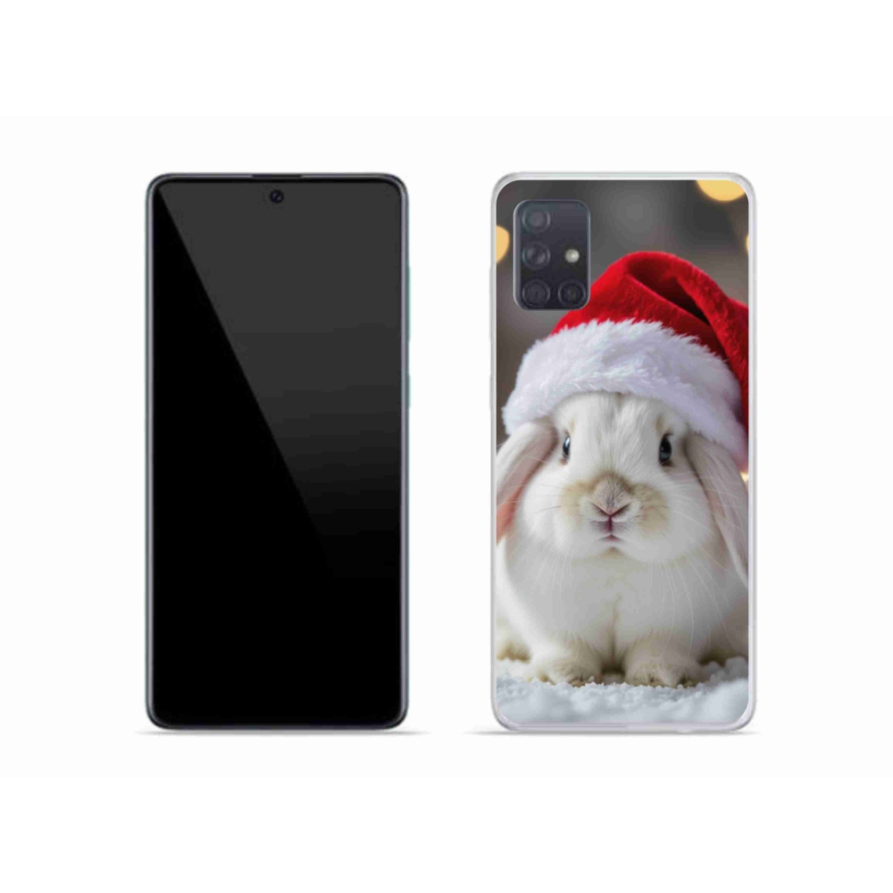 Gél borítás mmCase Samsung Galaxy A51 készülékhez - Karácsonyi nyuszi
