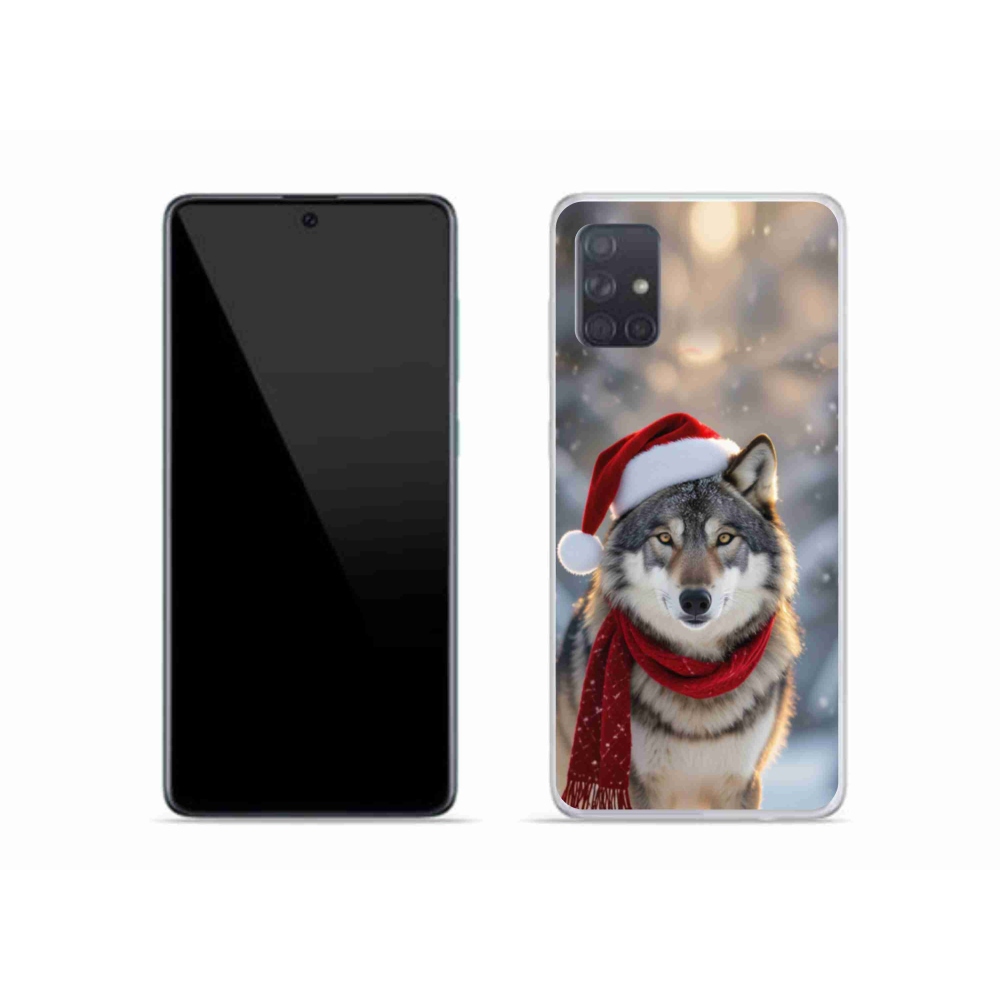 Gél borítás mmCase Samsung Galaxy A51 - Karácsonyi farkas