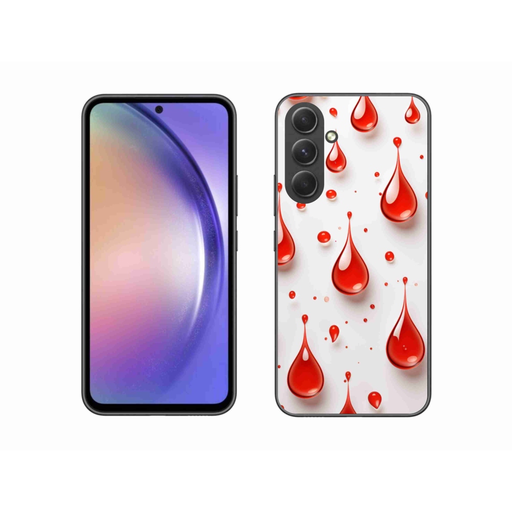 Zselés borítás mmCase Samsung Galaxy A54 5G - piros cseppek