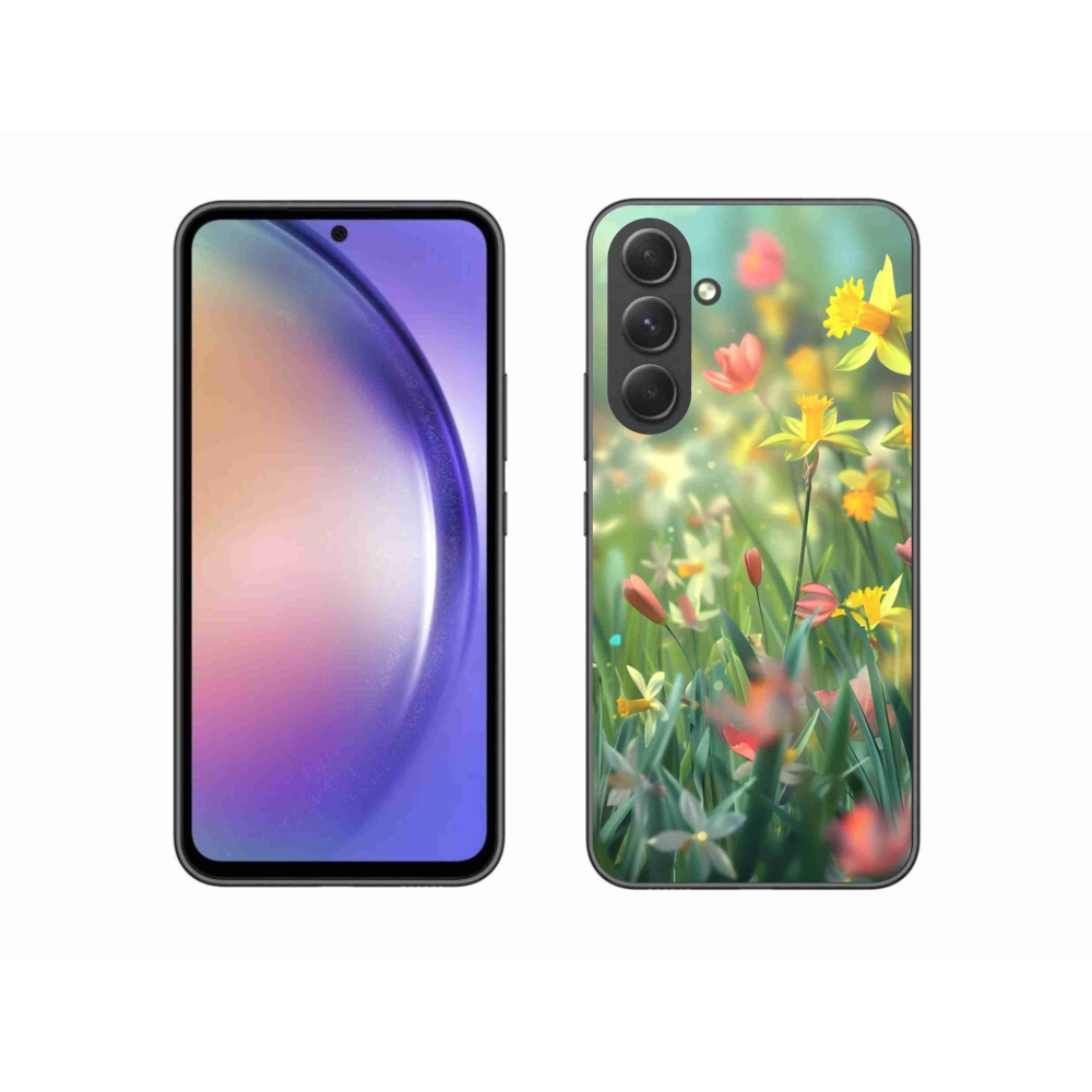 Gél borítás mmCase Samsung Galaxy A54 5G - tavaszi virágok
