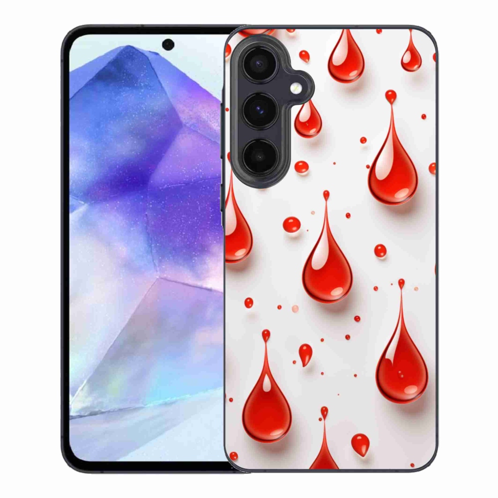 Gél védőhuzat mmCase Samsung Galaxy A55 5G - piros cseppek