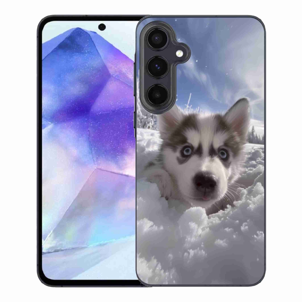 Zselés borítás mmCase Samsung Galaxy A55 5G - husky a hóban