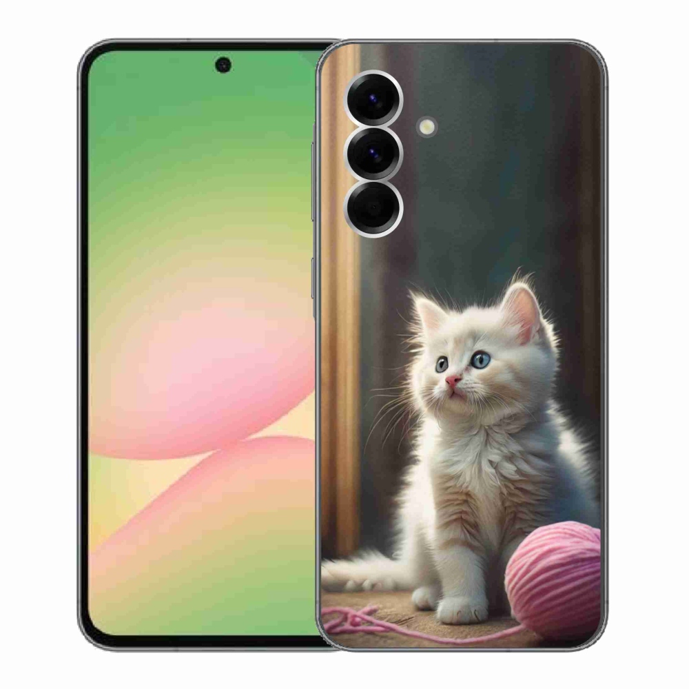 Gél védőhuzat mmCase Samsung Galaxy A56 5G - fehér cica 2