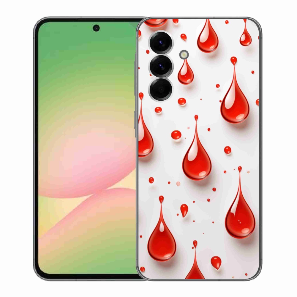 Zselés borítás mmCase Samsung Galaxy A56 5G - piros cseppek