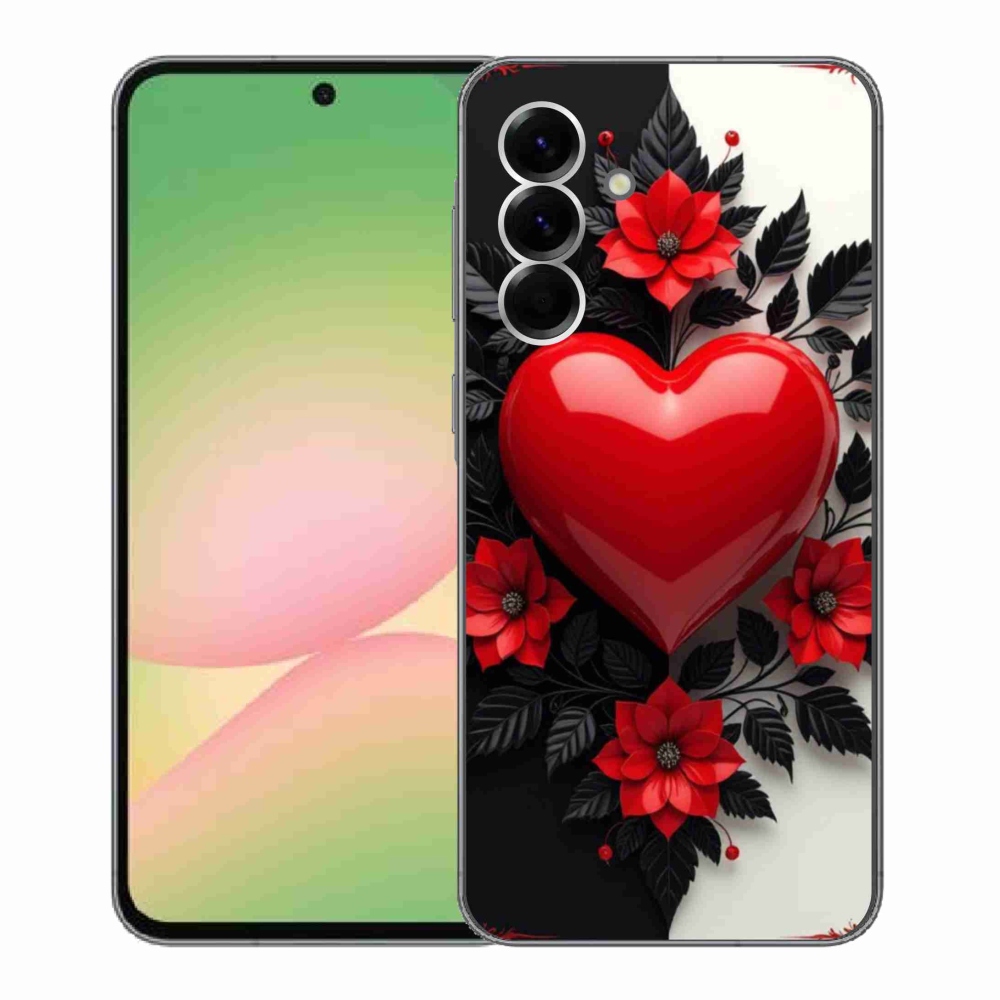 Gél védőhuzat mmCase Samsung Galaxy A56 5G - piros szív