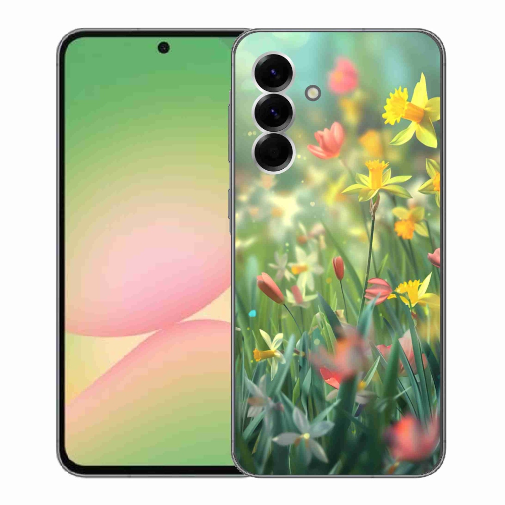 Gél borító mmCase Samsung Galaxy A56 5G - tavaszi virágokhoz