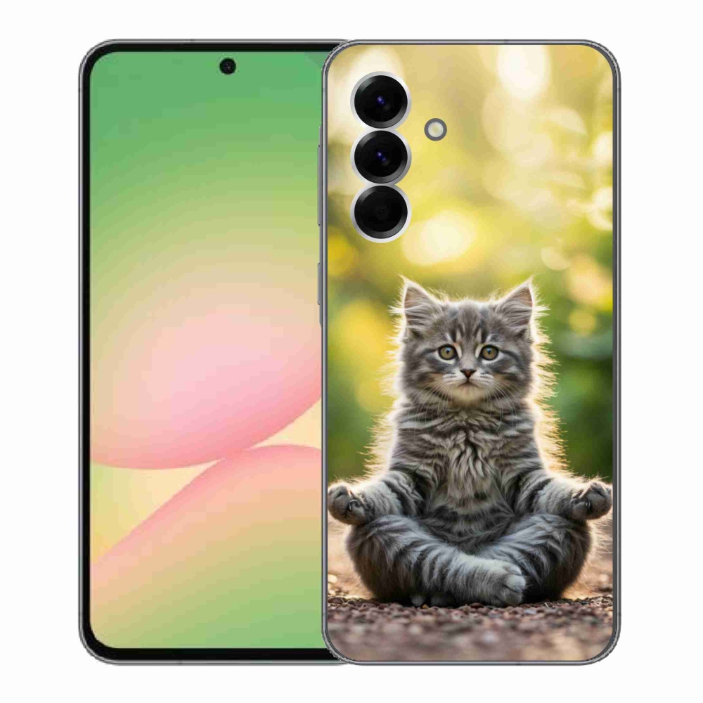 Gél borítás mmCase Samsung Galaxy A56 5G - meditáló cica