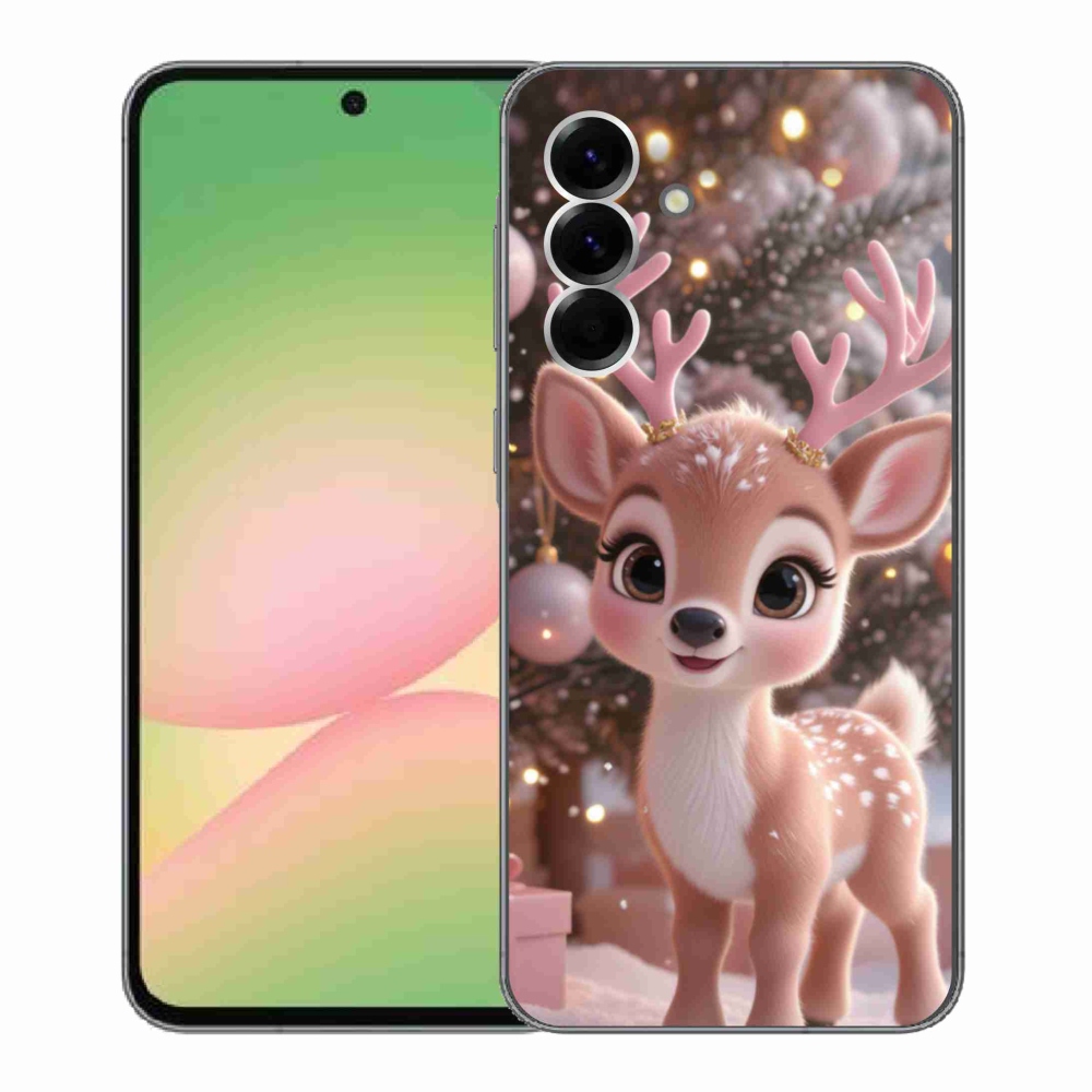 Zselés borítás mmCase Samsung Galaxy A56 5G - aranyos rénszarvashoz