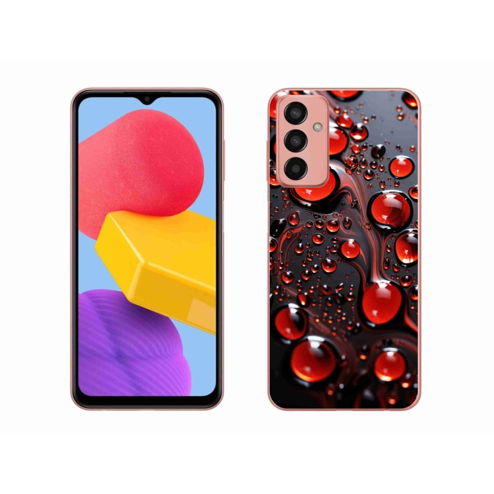 Gél védőhuzat mmCase Samsung Galaxy M13 - piros csepp 2