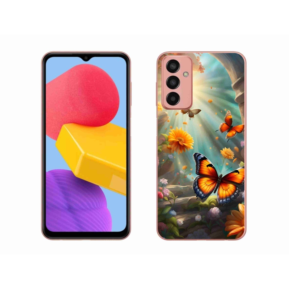 Gél borítás mmCase Samsung Galaxy M13 készülékhez - pillangókert 2