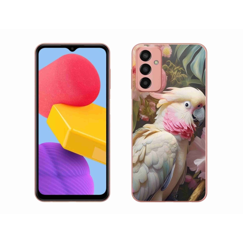Gél borítás mmCase Samsung Galaxy M13 készülékhez - papagáj kakadu rózsaszín 2